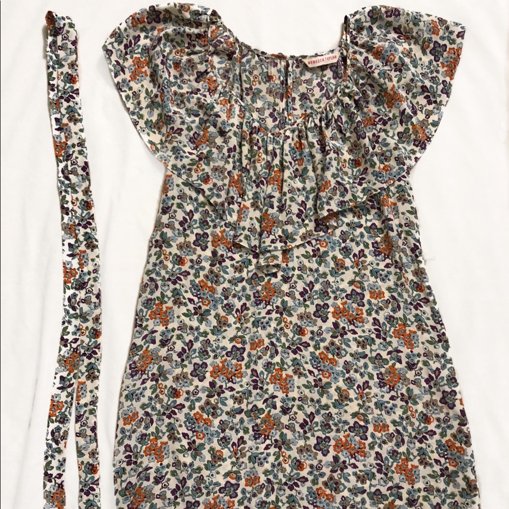 Rebecca Taylor Floral Dress with Tie